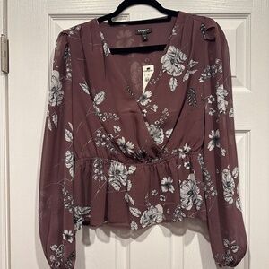 Express floral top blouse